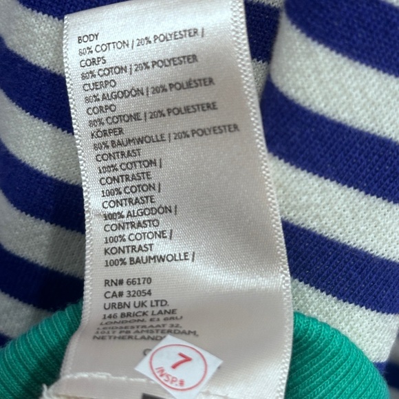 We The Free Free People Blue and White Striped Sweatshirt NWT - Picture 8 of 9